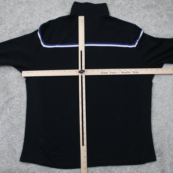 Banana Republic Sweatshirt Adult XL Black 1/4 Zip Mock Neck L/S Stretch Sweater - Picture 10 of 13